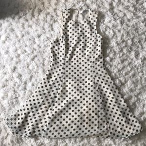 Off White/cream dress with polka dot design
